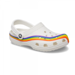 Crocs Unisex Classic Rainbow Dye Clog White/Multi Size M5/W7