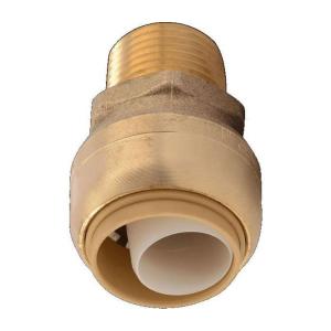 Sharkbite U138lf 3/4" X 1/2" Mnpt Bullnose Male Connector - Brass