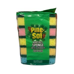 Pine Sol Heavy Duty Sponge W/ Scrubber, 5pcs/pack