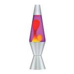 Lava 14.5 in. Classic Lamp - Yellow Wax/Purple Liquid/Silver Base and Cap