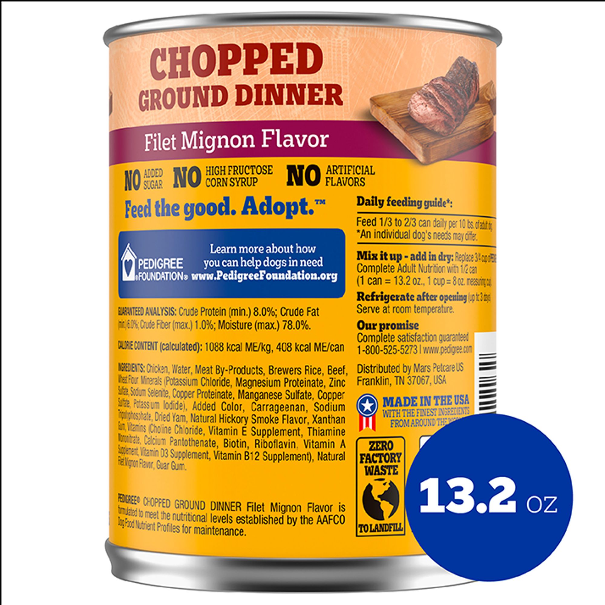 Pedigree® Chopped Ground Dinner - Adult Wet Dog Food, Filet Mignon Flavor - Image 9