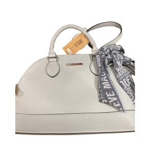 Steve MaddenSatchel Handbag Purse Tote White and Scarf