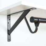 Everbilt 8 in. x 12.4 in. x 1.05 in. Bronze Heavy Duty 300 lbs. Shelf and Rod Bracket (EH-WSTHDUS-332)