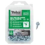 Teks #10-16 x 3/4 in. Slot Hex Hi-Hat Serrated Sharp Point Screw (150-Pack)