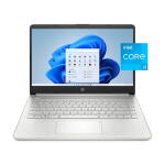 HP 14" Laptop, Intel Core i3-1115G4, 4GB RAM, 128GB SSD, Windows 11 S Mode, Natural Silver