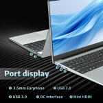 KUU 15.6" Laptop, Intel Celeron, 24GB RAM, 512GB SSD, FHD 1080p, Windows 11