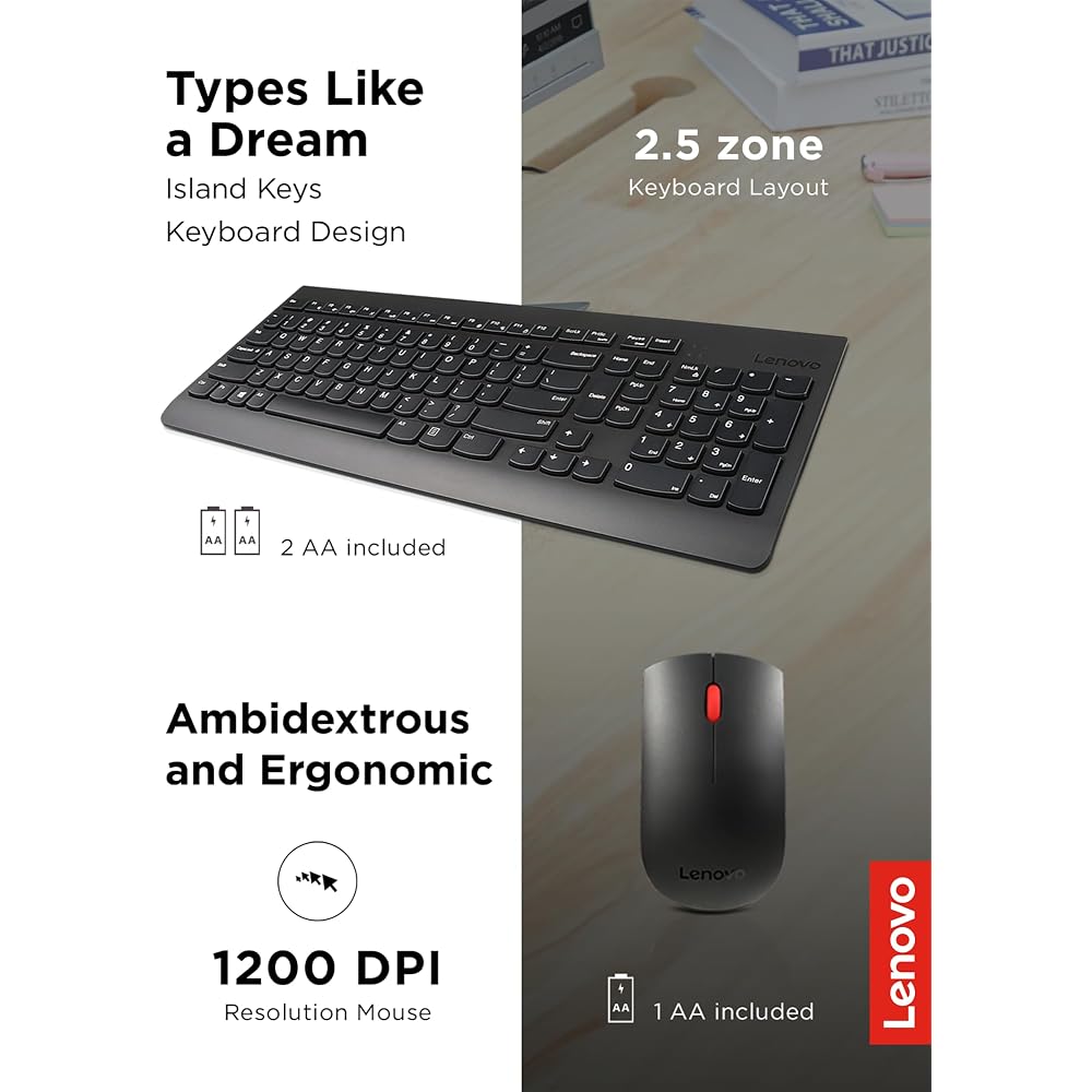Lenovo 510 Wireless Keyboard & Mouse Set - Image 4