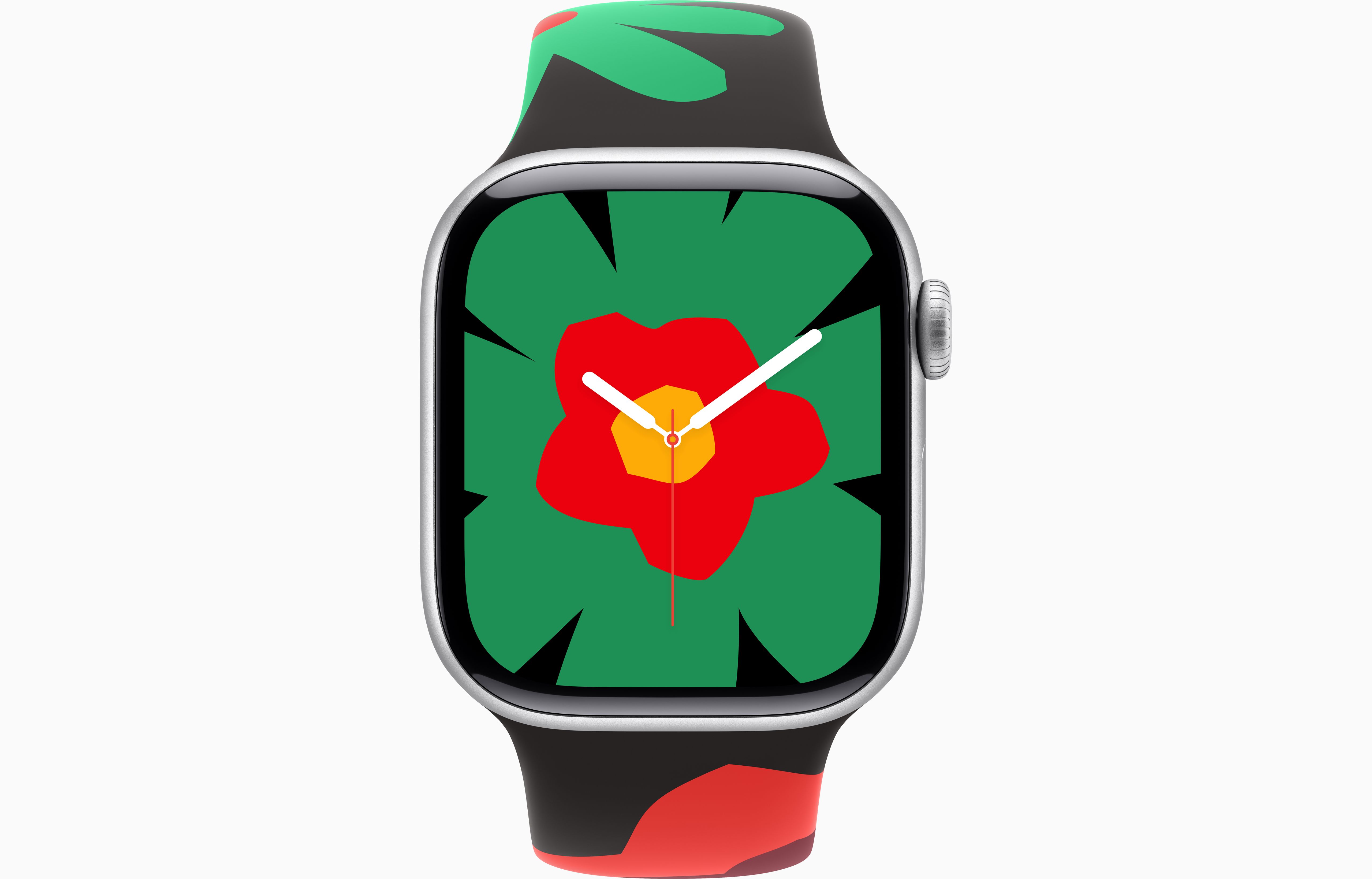 Apple Watch Series 11 Aluminum GPS – Silver ( Black Unity - Unity Bloom Sport Band) - Image 2