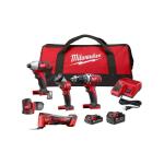 Milwaukee 2691-25MT Cordless Combo Tool Kit Set with 3.0Ah and 1.5Ah Batteries, Charger and Tool