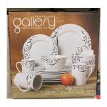 Tabletops Gallery 16-Piece Dinnerware Set White Service for 4