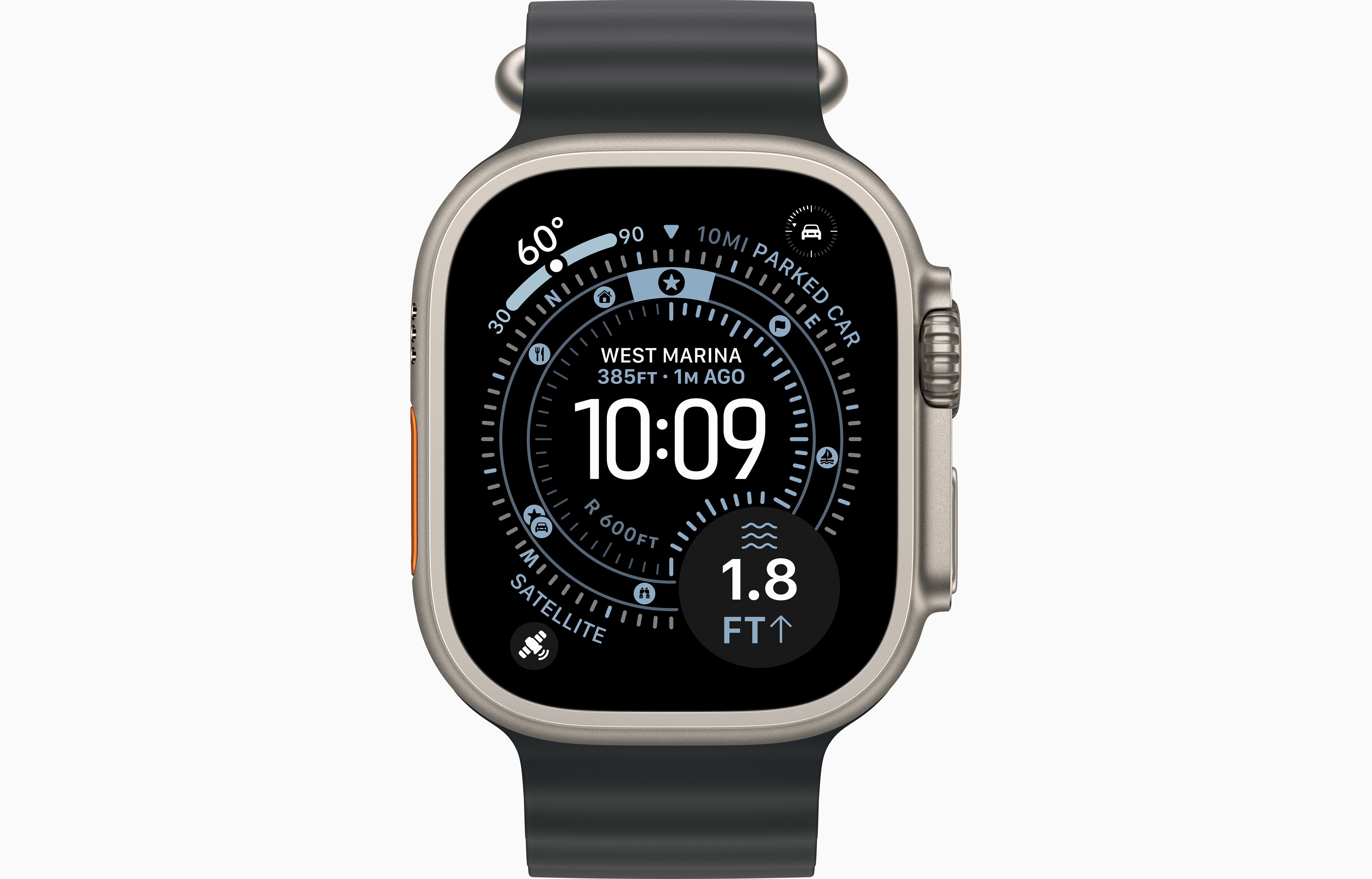 Apple Watch Ultra 3 GPS + Cellular, Natural Titanium   Ocean Band - Image 2