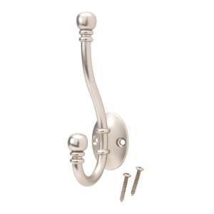 Everbilt Satin Nickel Decorative Coat and Hat Hook (15559)