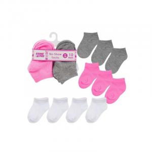 Going Pro No-Show 10 Pairs Socks 12-24M Pink