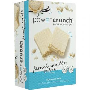 Power Crunch Wafer 14g Protein Energy Bar - French Vanilla Cream - 5pk