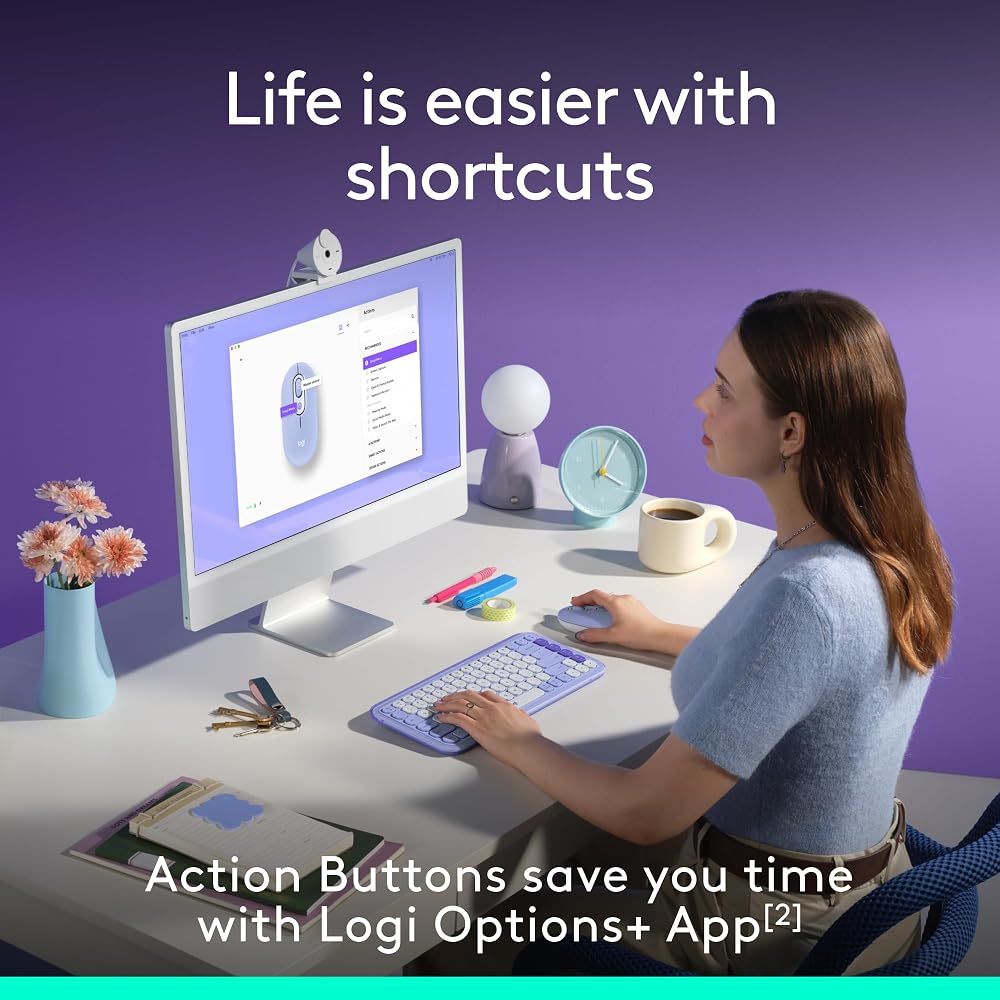 Logitech POP Mouse, Compact and Portable Wireless Bluetooth - Image 4