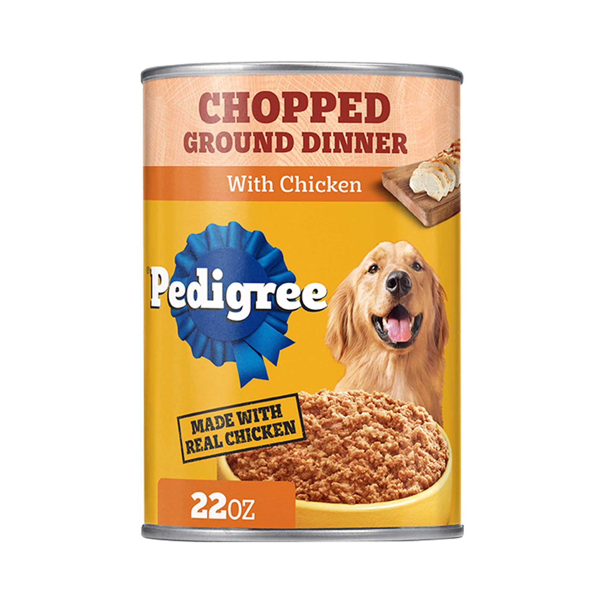Pedigree Chopped Ground Dinner Adult Wet Dog Food with Chicken
