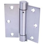 Everbilt 3-1/2 in. Square Radius Adjustable Spring Door Hinge Satin Chrome