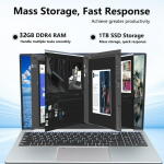 KUU Gaming Laptop 15.6" FHD, Intel Core i7, 32GB RAM, 1TB SSD, Windows 11