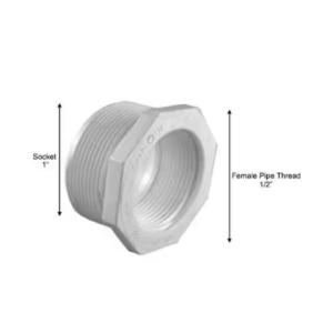 Charlotte 1" x 1/2" Pvc Bushing MPTXFPT