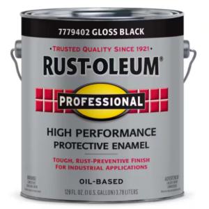 Rust-Oleum Professional - 1 gal. High Performance Protective Enamel Gloss Black Oil-Based Interior/Exterior Paint