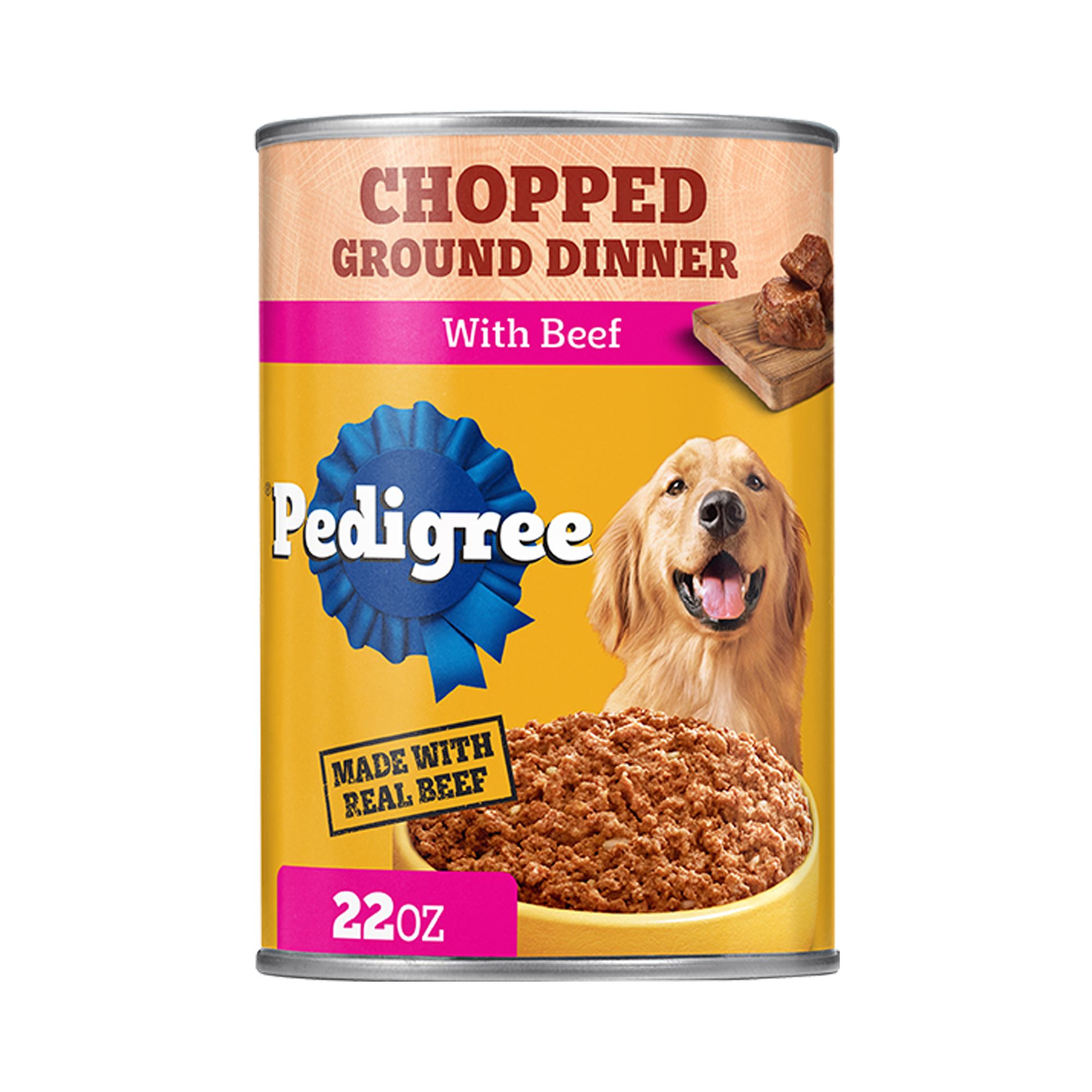 Pedigree Chopped Ground Dinner Adult Wet Dog Food with Beef