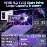 Rumtuk 16" Laptop, N95 CPU, 12GB RAM, 1TB NVMe SSD, 2K IPS, Win 11 Pro + Office 2019, Purple