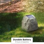 iHome - Outdoor Rechargeable Bluetooth Solar Rock Speakers with TWS Linking