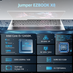 Jumper 15.6" FHD Laptop, Intel i5-12450H, 16GB RAM, 512GB SSD, Win11