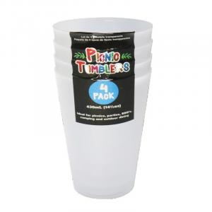 Picnic Tumblers 4Pack 430 ml(14 1/2oz) White