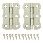 Everbilt 2 in. x 1-3/8 in. Decorative Broad Hinge (2-Pack) Satin Nickel