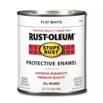 Rust-Oleum Stops Rust - 1 Qt. Protective Enamel Flat White Interior/Exterior Paint