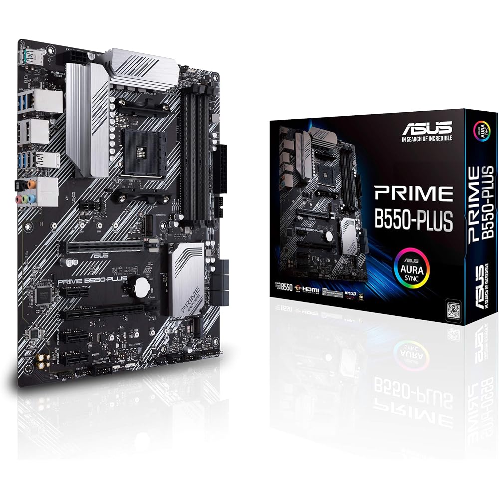 ASUS Prime B550-PLUS AMD AM4 Zen 3 Ryzen 5000 and 3rd Gen Ryzen ATX Motherboard