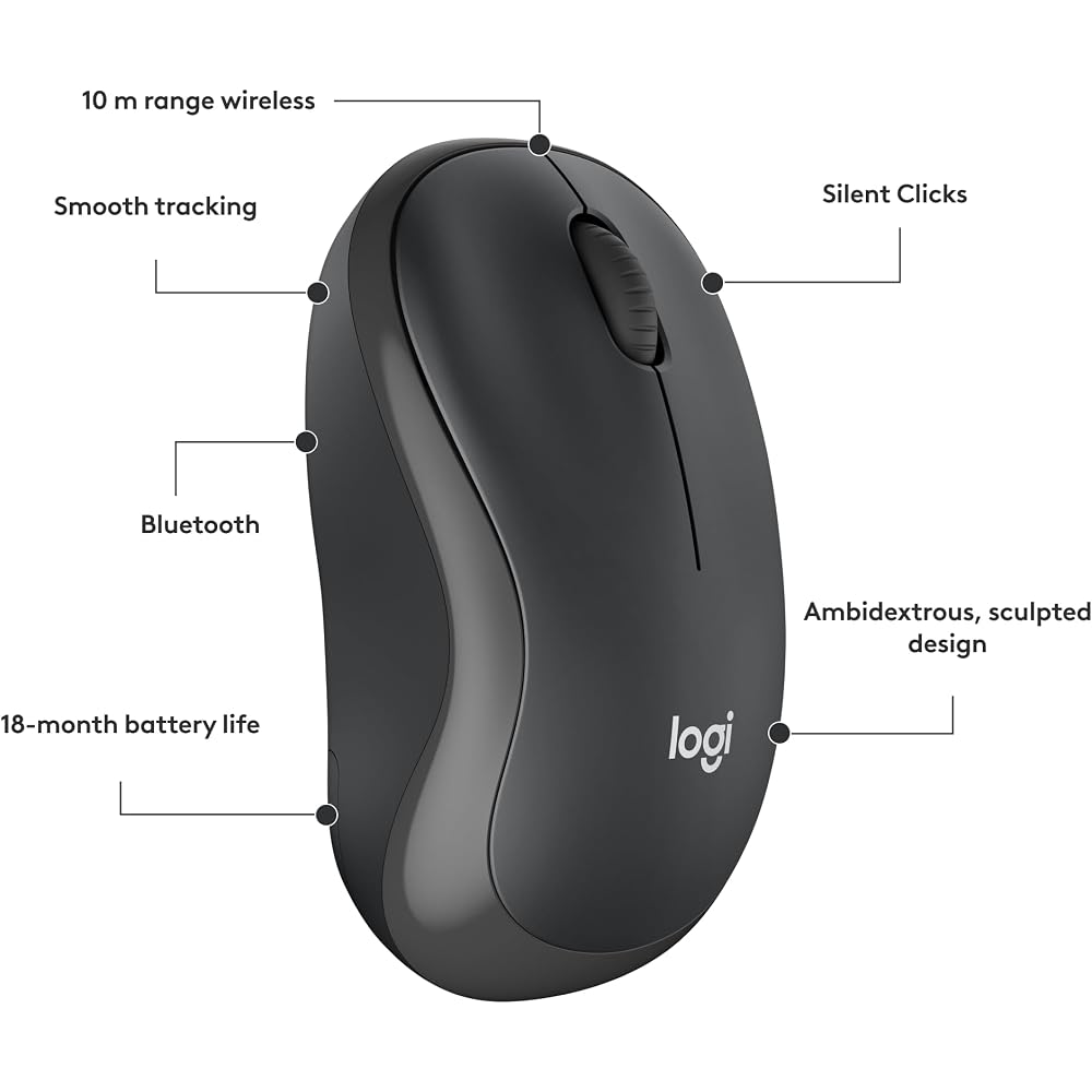 Logitech M240 Compact Silent Bluetooth Wireless Mouse - Image 7