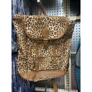 Lucky Key Item Leopard Print Backpack Bag Cat Dept