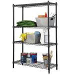 HDX 4-Tier Steel Wire Shelving Unit in Black (36 in. W x 54 in. H x 14 in. D) (21436BPS)