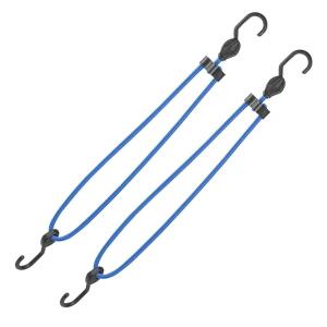 HDX22 in. to 32 in. Adjustable Super Strong Bungee, Blue (2-Pack) (9377)
