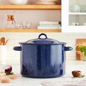 Imusa USA Enamel Steamer Pot 16Qt Blue