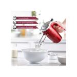 Brentwood 5 speed hand mixer - red