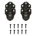 Everbilt 2-3/4 in. x 1-1/2 in. Chest Door Latch (2-Pack) Matte Black