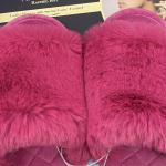 Rachel Roy Women's Cozy Sleep Slipper Faux Fur Pink Solid Size 5/6