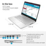 Restored HP 14dq2031wm 14" HD, Intel i3-1115G4 3GHz, 4GB RAM, 128GB SSD, Win 11 Home, Natural Silver