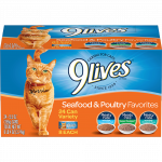 9Lives Cat Food Seafood and Poultry Favorites Variety Pack, 5.5 Oz 24 Cans