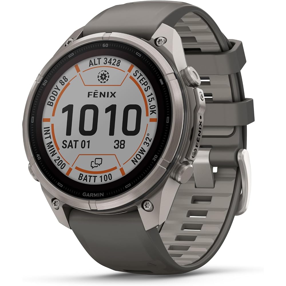 Garmin fēnix 9 Pro Solar Titanium 47mm, inReach, Pebble/Silver Gray