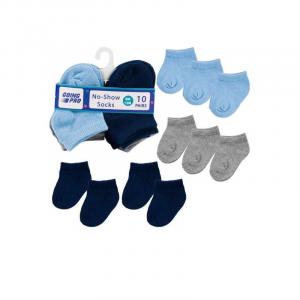 Going Pro No-Show 10 Pairs Socks 0-12m Light and Navy Blue