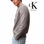 Calvin Klein Men Classic Logo Graphic Pullover Sweater Gray Size XS