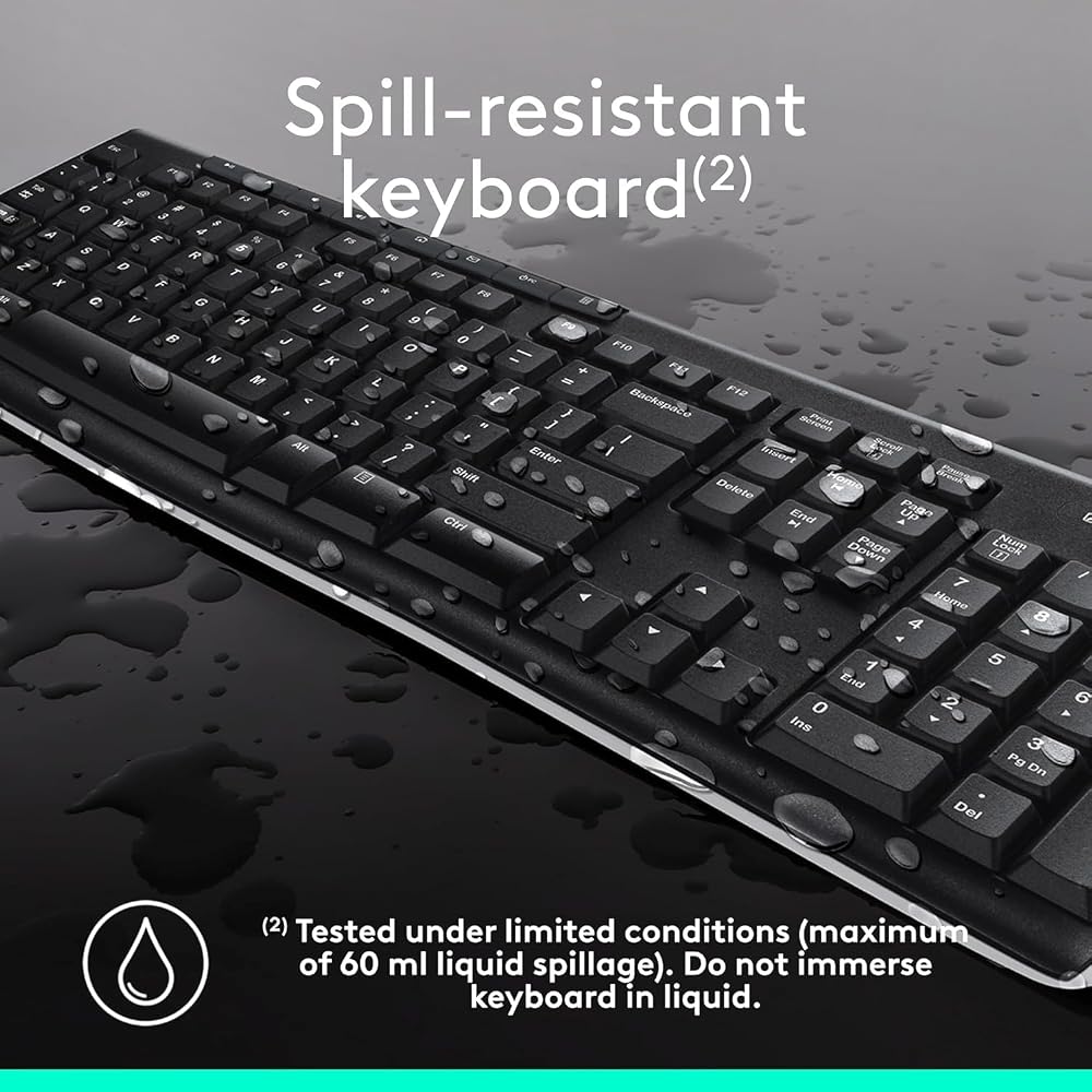 Logitech MK270 Wireless Full-Size Keyboard & Mouse Set - Image 7
