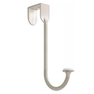 Home Decorators Collection7 in. Satin Nickel Single Prong Ceramic Insert Over-The-Door Hook