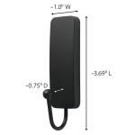 Command Medium Decorative Hooks, Matte Black, Damage Free Decorating, 2 Hooks and 4 Strips (17034MB-2ES)