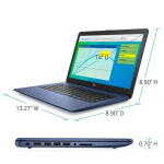 HP 14" Laptop, Celeron N4000, 4GB RAM, 64GB Storage, Windows 10S, Blue (14-cb171wm)
