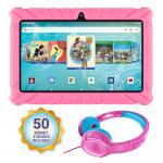 Contixo V8-2 7" Kids Tablet Bundle: Includes 32GB Storage, 50+ Disney eBooks, Headphones, and a Kid-Proof Case - Pink